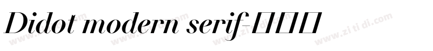 Didot modern serif字体转换 Didot modern serif字体转换